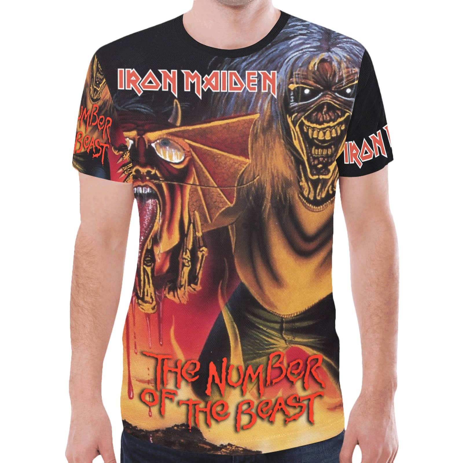 Iron Maiden The Number Of The Beast Band Logo Men Woman T-Shirt Heavy Metal USA Size