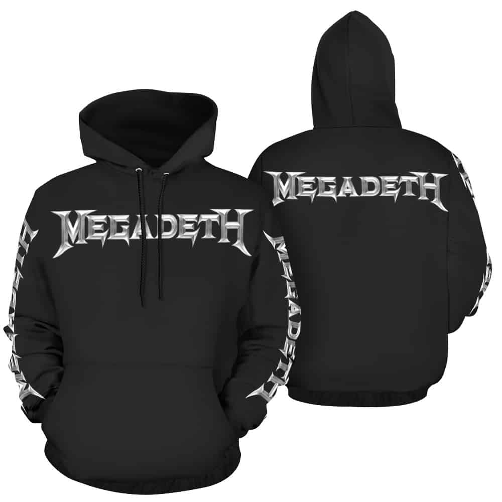 Megadeth Logo Band Hoodie Unisex Men’s Women’s Heavy Metal Rock USA Size